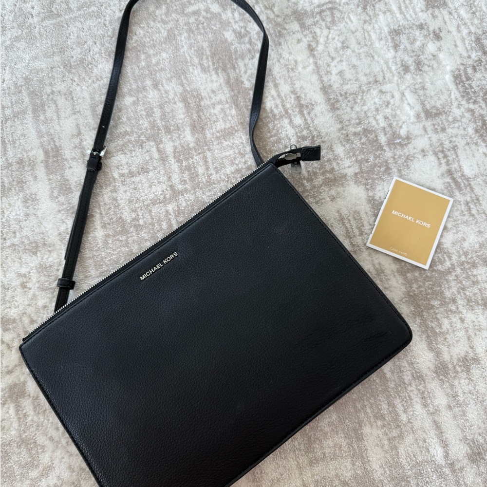 NEW Laptop Michael Kors Black Leather Bag